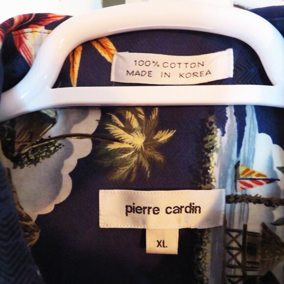 Pierre Cardin Hawaiin Tropical Button-Down SS Shirt Size XL - Picture 4 of 5